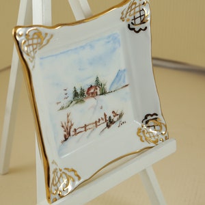 Vintage Germany hanging decorative plate handpainted