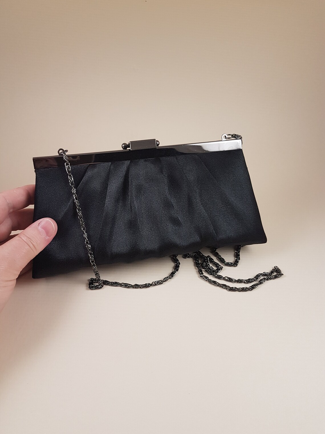Sibylla Delphica Silk Brocade Sari Clutch Bag in Black main image 1