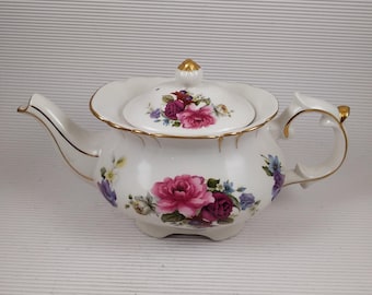 Price Kensington Potteries Teapot pink roses Floral. England