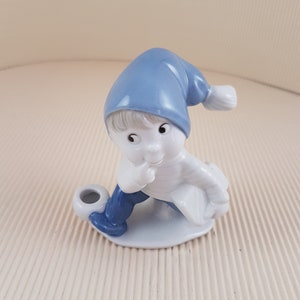 Vintage little baby boy figurine porcelain made in gdr candlestick