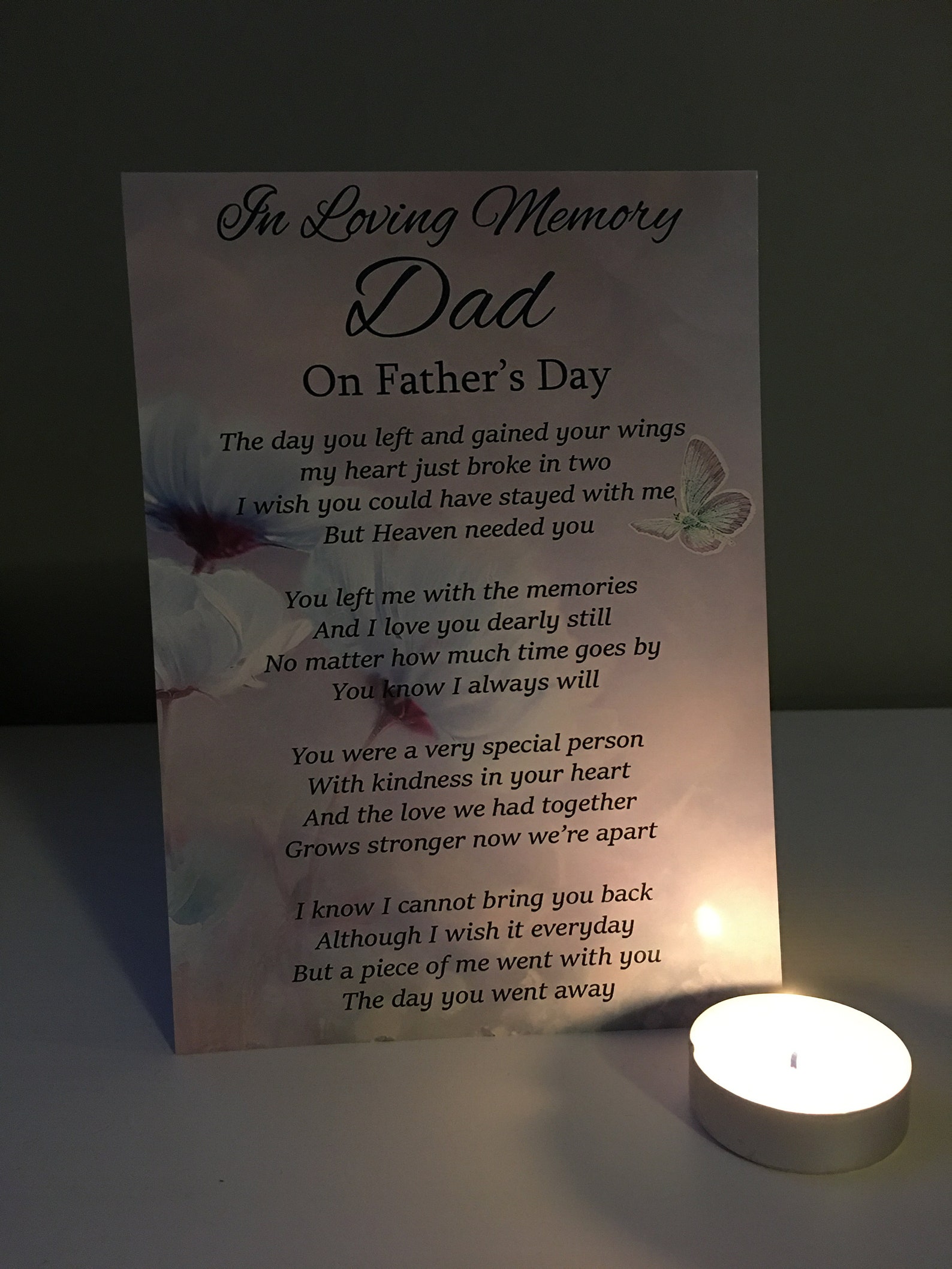 In Loving Memory Dad On Father's Day 7 x 5 Etsy