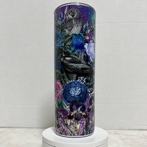 Jeweled Forest Gothic Tumbler Gothic Floral Tumbler 20oz Skinny 25oz Frosted Glass 25 ounce Hydro Sport Bottle