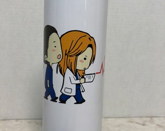 You're my Person 20 of 25 oz beker Meredith en Christina met GRATIS rietje borstel