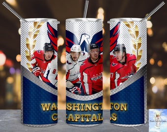 Washington Capitals Ice Hockey Tumbler, Hockey fan, Travel mug