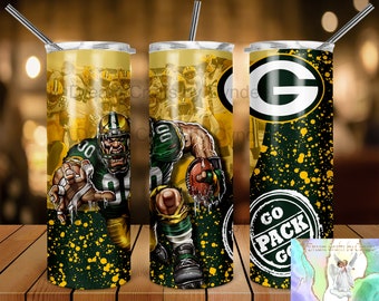 Personalized Green Bay Packers Tumbler, 20oz Hydro Sport with Straw