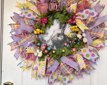 Easter Wreath - Bunny Wreath-Front Door Decor with Peter Rabbit