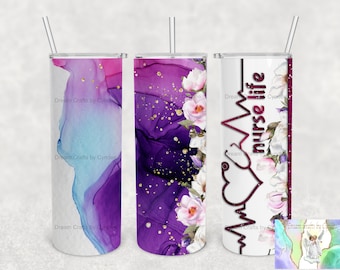 Nurse Life Nurse Tumbler Healthcare Worker Personalized Tumbler 20oz with FREE straw cleaner brush