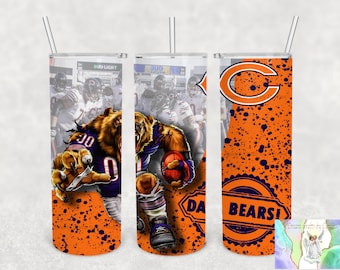 Football Fan 20oz Skinny Tumbler|Insulated Sports Cup|Game Day Drinkware|Fan Gift