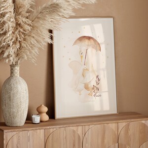 Kinderzimmerposter, Goldfolie, Wanddekoration Babyzimmer, Sandfarbe, Tierposter, Mutterschaftsgeschenk, Boho, Babyzimmerdekoration, Babygeschenk