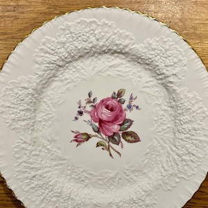 Plato llano SPODE BRIDAL ROSE de 27 cm (10,5&quot;) (un plato)
