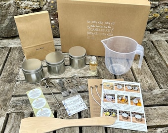 Beginners Complete Candle Making Starter Kit - Make your own scented soy wax candles + the equipment to continue making more.