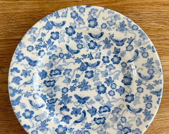 Queens Hidden World Imperial Garden Bowls Blue Floral Patten, Replacement Dish, Vintage Dining, Country Kitchen Dish Plate 20cm