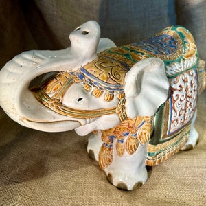 Vintage Indian Elephant Plant Stand Small Ornament Display Sideboard Piece image 6