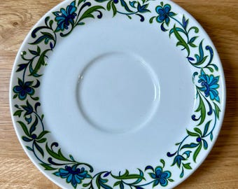 MIDWINTER vintage des années 1970 Poterie « Spanish Garden » (Jessie Tait) motif vaisselle l Soucoupes à thé/café l 14 cm de diamètre