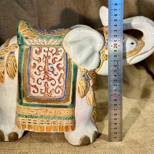 Vintage Indian Elephant Plant Stand Small Ornament Display Sideboard Piece image 10