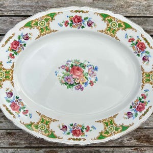 ROYAL SWAN MOUNT Royal Large Oval Plate / Platter l Serving Plate l Home Decor l Vintage Plate l Farmhouse Chic