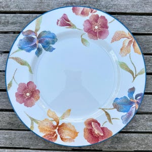Vintage Barratts Floral Dinner Plate | Made in England Earthenware | Cottagecore Tableware 27cm