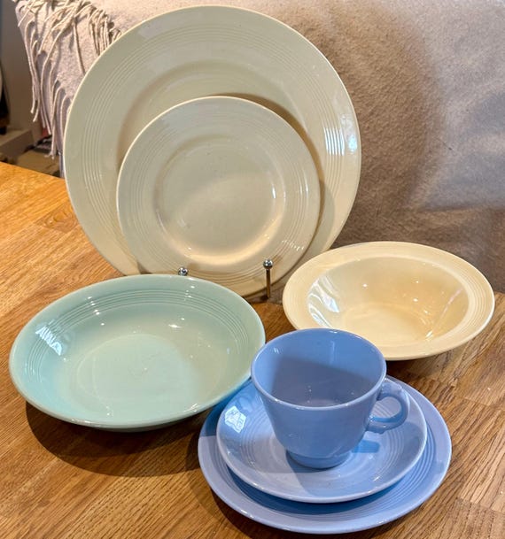 Blue Woodsware Iris Vintage Cup & Saucer, Vintage Woods Post War