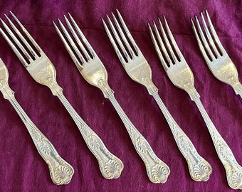 KINGS PATTERN VINTAGE Posate placcate argento l Forchette e cucchiai