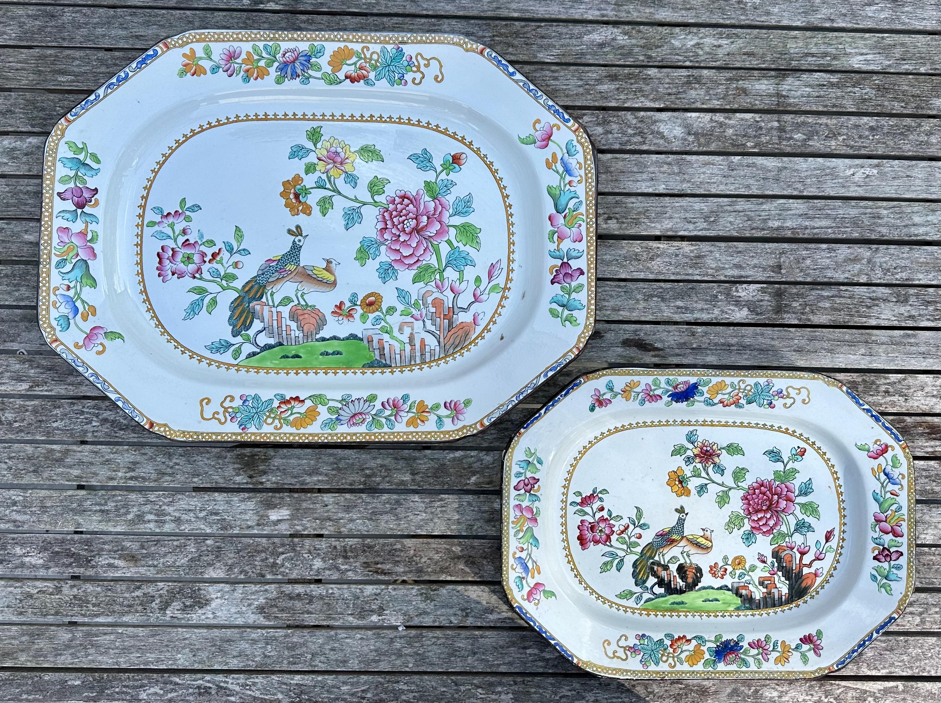 COPELAND SPODE Pair of 19th Century Spode Stone China Plates of