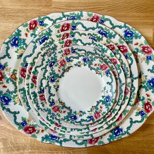 ビンテージ　CAULDON コウルドン　花柄陶器皿 壁掛　アート　額縁 tirunhausu_ca117