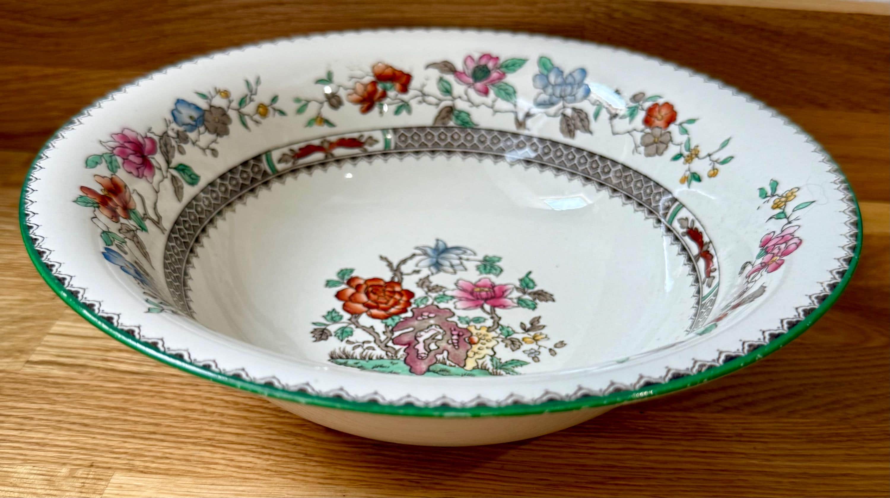 Antique Spode Chinese Rose Teapot, Bowls, Plates, Cups, Saucers