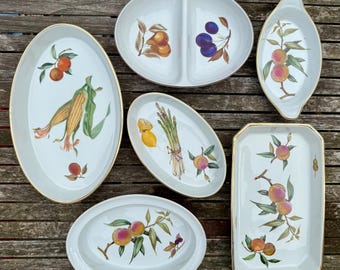 ROYAL WORCESTER EVESHAM Guldporslin l Ugnsformar l Matlagnings- och serveringsfat l Säljs styckvis