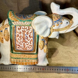 Vintage Indian Elephant Plant Stand Small Ornament Display Sideboard Piece image 9