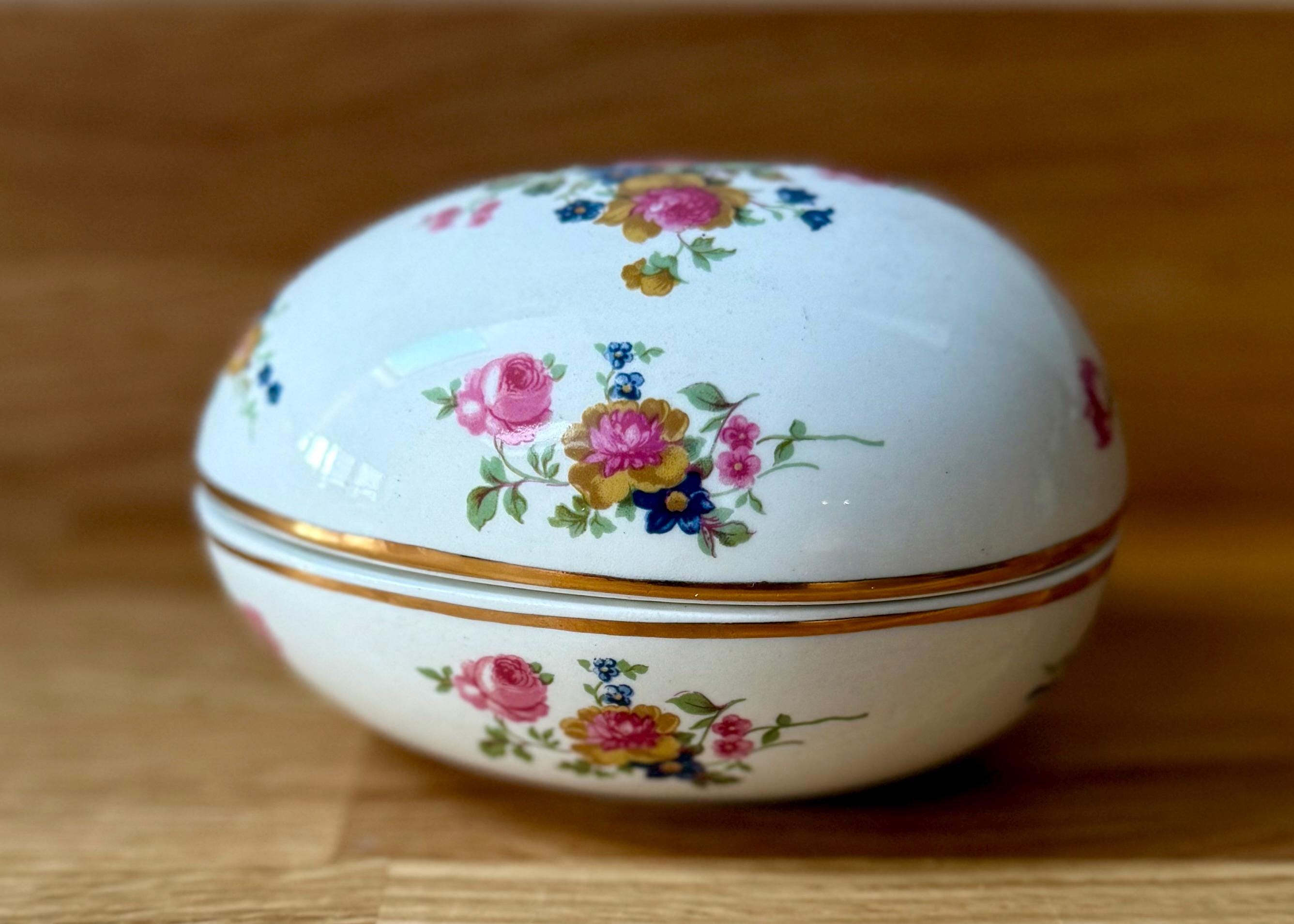 ヴィンテージ バーレイ エッグ トリンケット ポット by Burleighware l