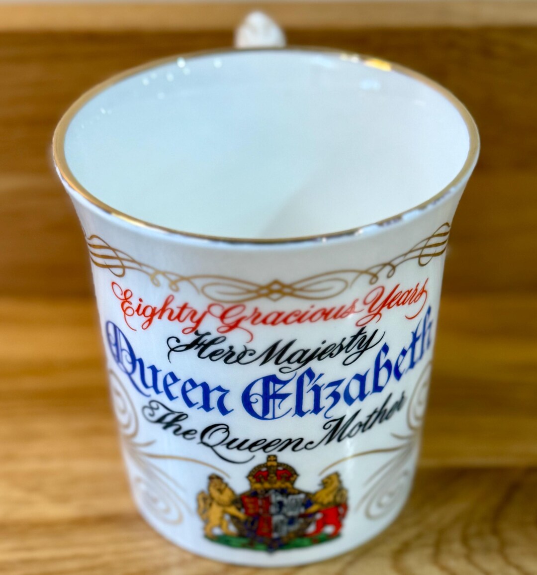 Vintage Queen Mother 80th Birthday Commemorative Cup - Etsy