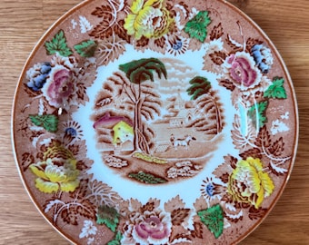 Wood Ware Enoch Woods Salad Plate - Blue Pattern - Etsy Israel