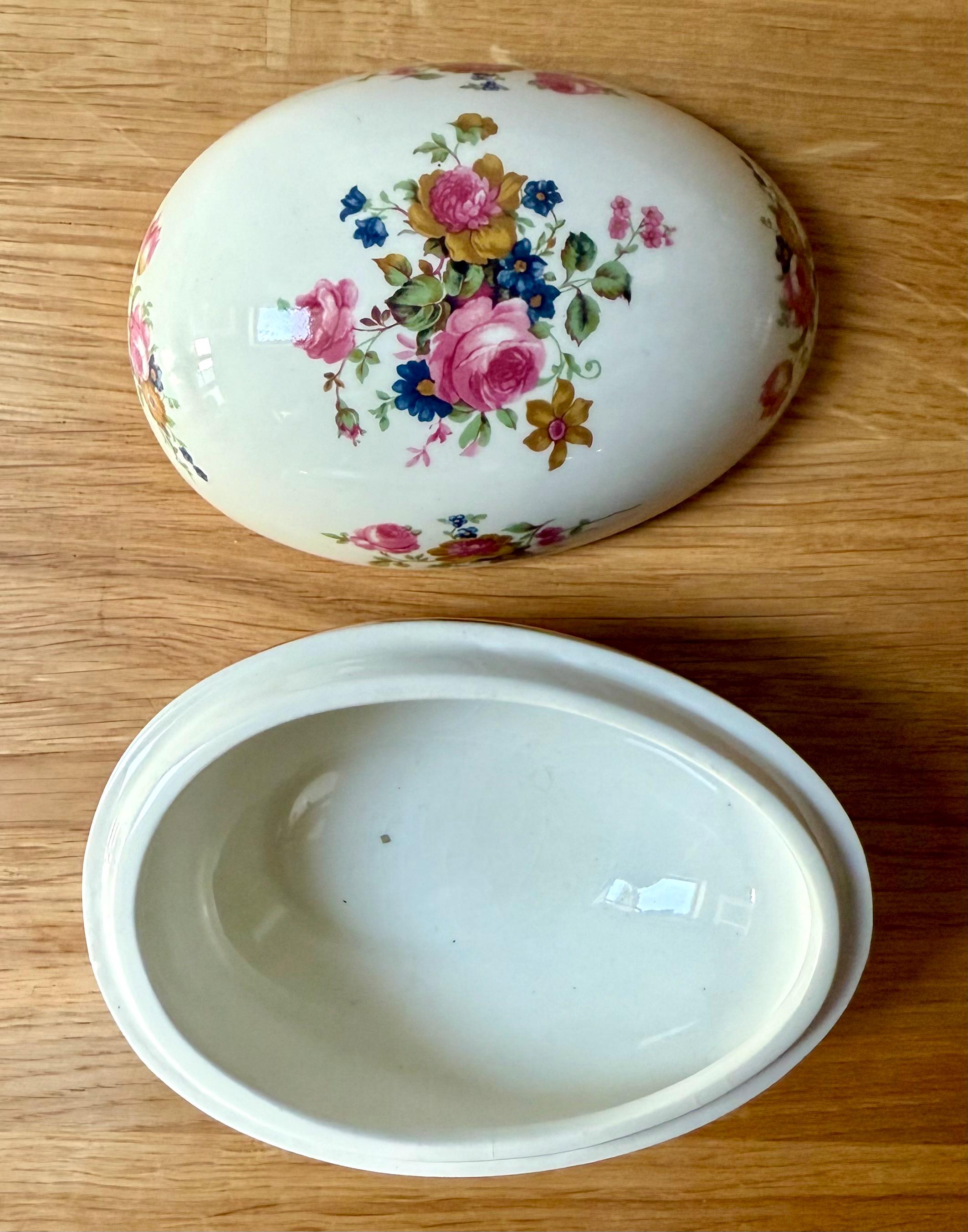 ヴィンテージ バーレイ エッグ トリンケット ポット by Burleighware l