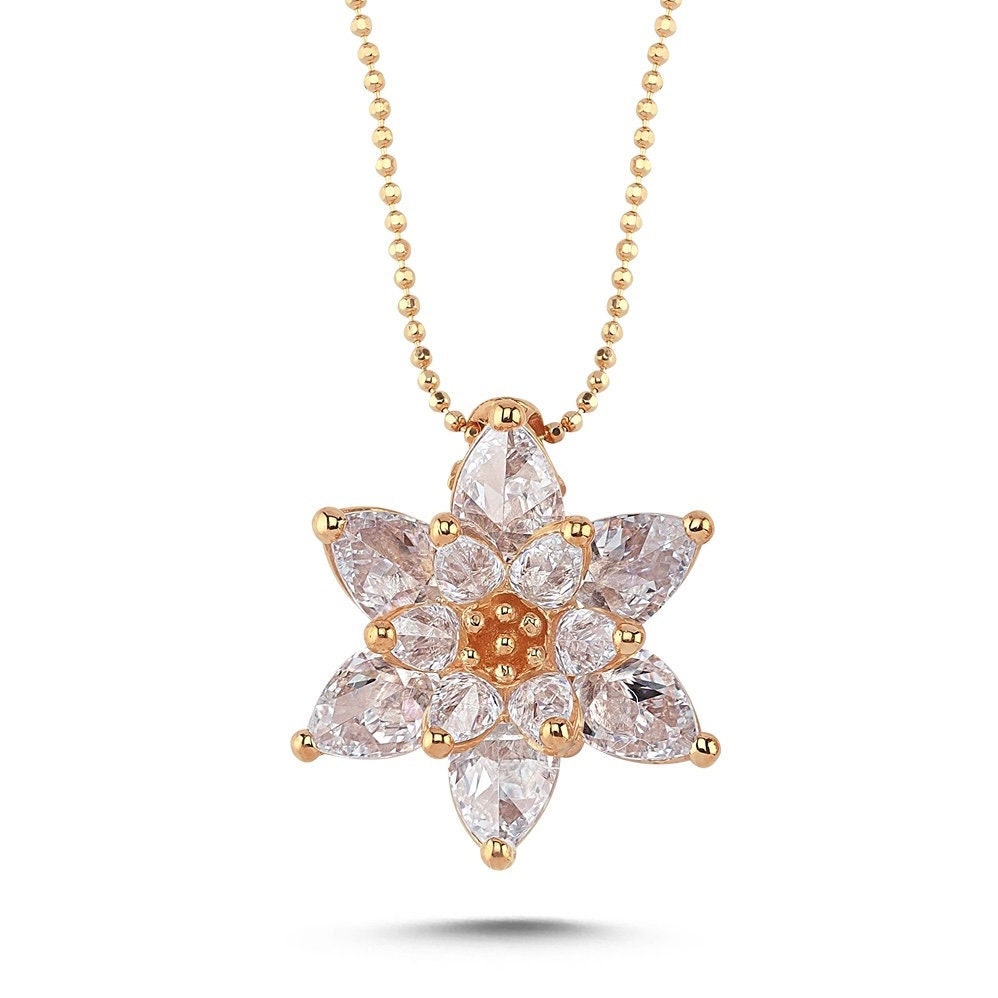 Rose Gold Lotus Flower Necklace Small Lotus Necklace Etsy Hong Kong
