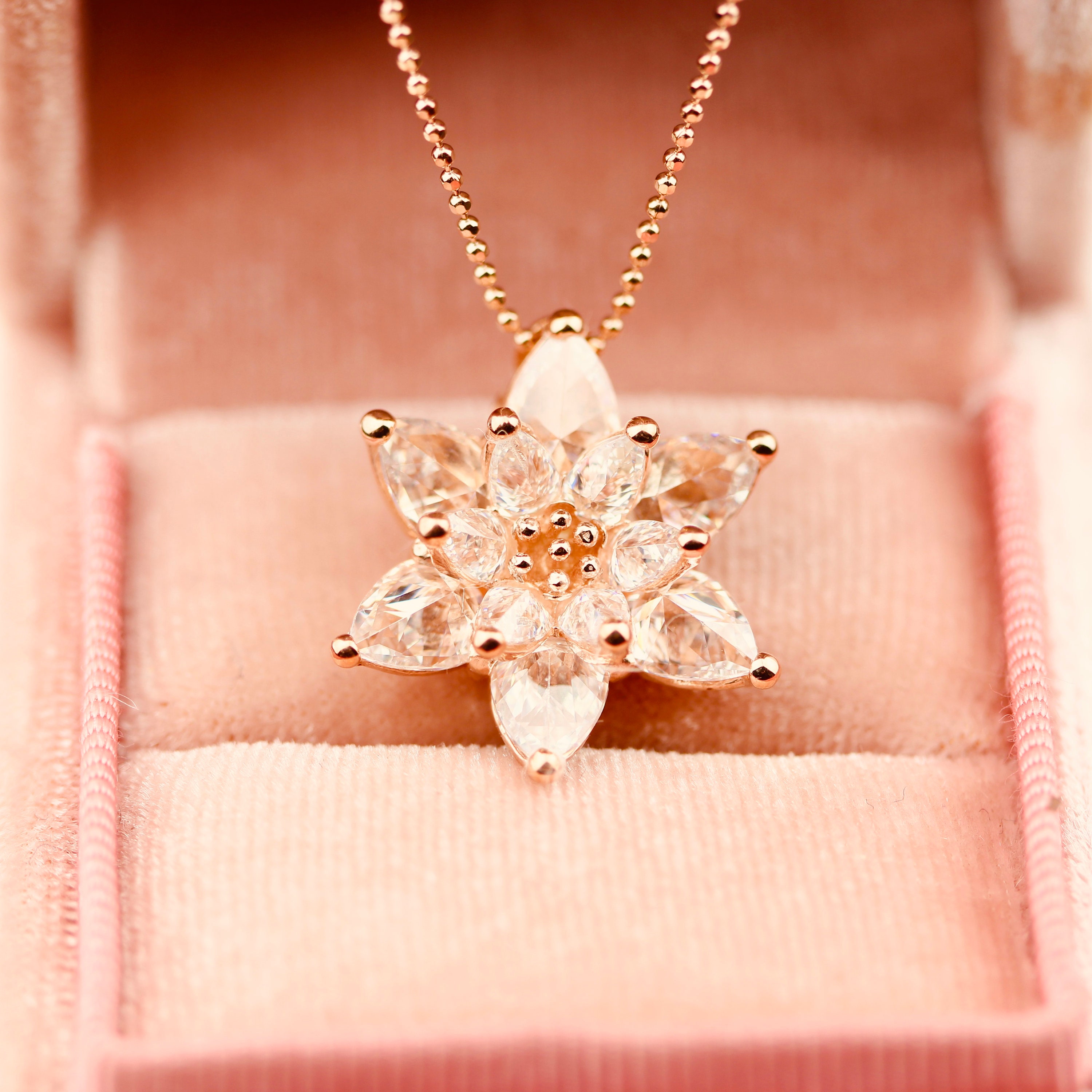 Rose Gold Lotus Flower Necklace Small Lotus Necklace Etsy Hong Kong