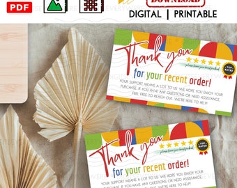 eBay Thank You Card Template: Printable Business Note (Digital Download)