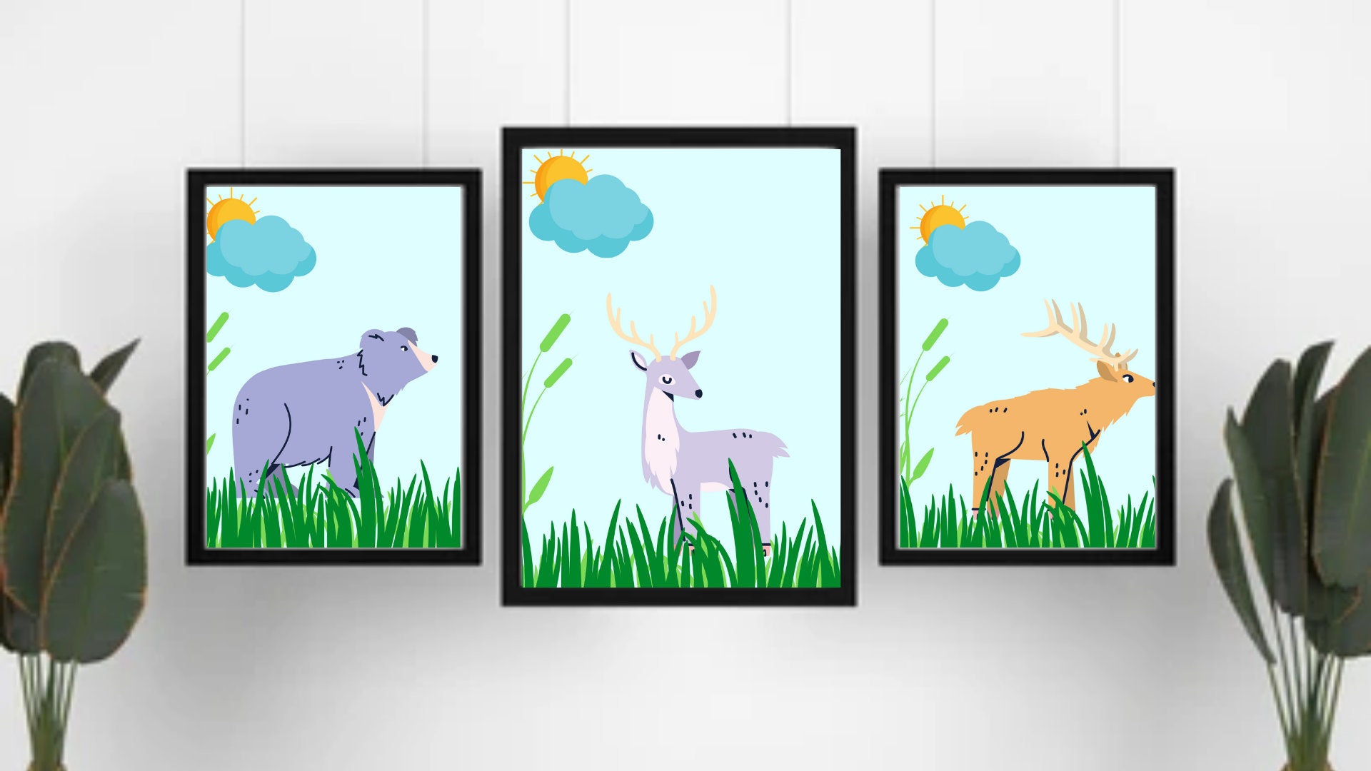 Animal Wall Prints Nursery print art Animal Wall Art Etsy