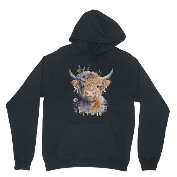 Highland Cow Hoodie | Cute Cow Hoodie | Highland Cow Sweater | PinkPuffPalace