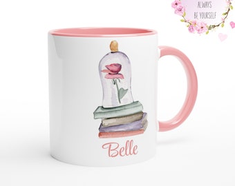 Beautiful Belle Inspired Mug | Beauty and the Beast Mug | PinkPuffMugs