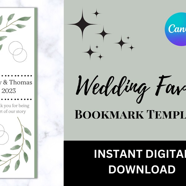Wedding Bookmark - Etsy