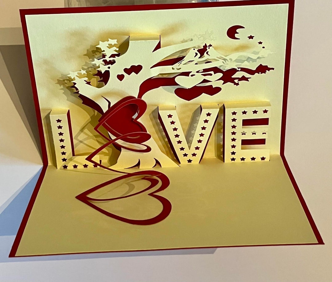 3D Pop up Love Card - Etsy