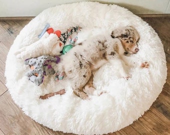 fuzzy dog bed