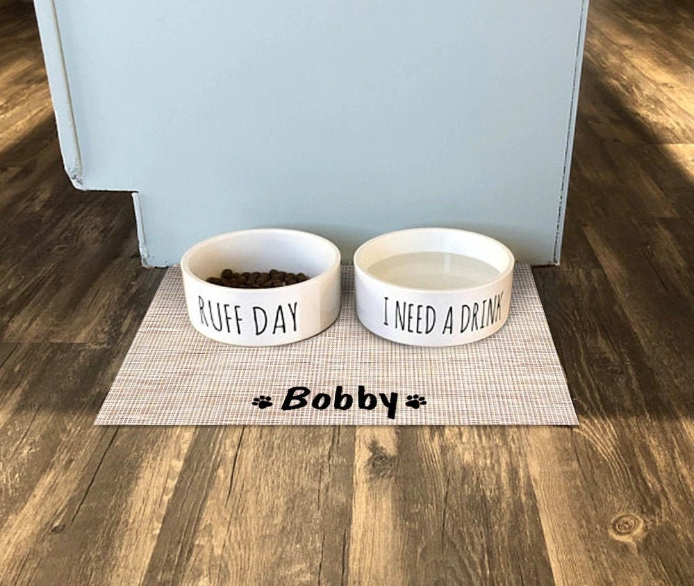 Personalized Pet Bowl Mat Waterproof Dog & Cat Placemat with Etsy