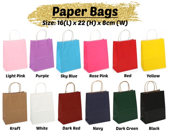 20pcs 8''x6''x3'' Kraft Paper Bags / Paper Gift Bags / Favor Bags