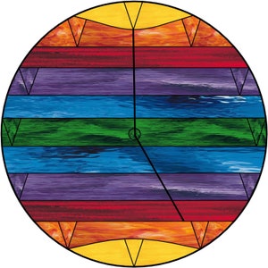 stained glass clock pattern