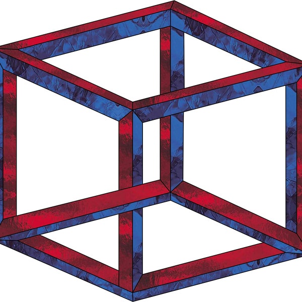 Stained Glass Pattern for 3D cube