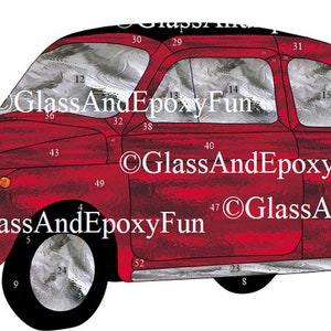 Fiat 500 glas-in-loodpatroon,
