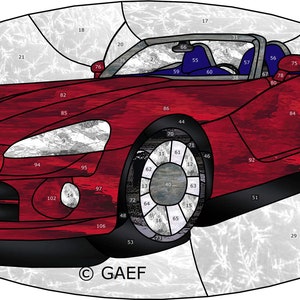 Coche deportivo Dodge Viper en rojo