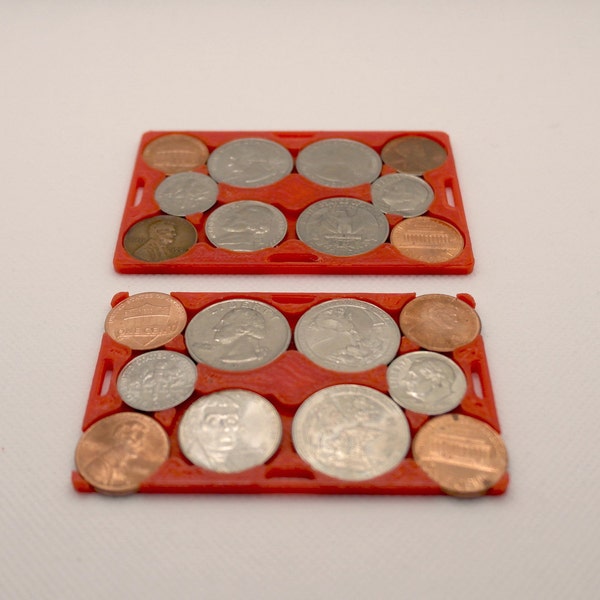 ChangeCard - Perfect Change - Dual pack - perfect change coin holder for Ridge Wallet and Minimalist Wallets