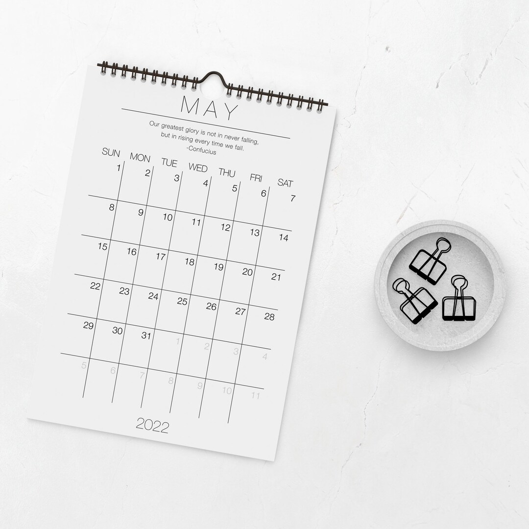 2022 Big Calendar Printable 2022 Big Wall Calendar 2022 Etsy