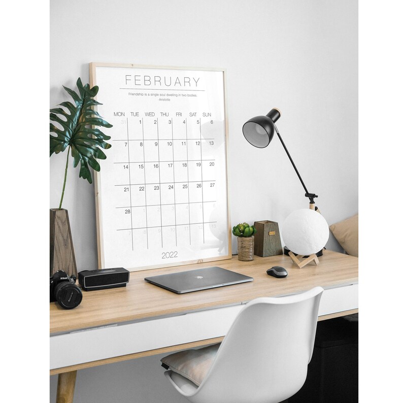 2022 Big Calendar Printable 2022 Big Wall Calendar 2022 Etsy